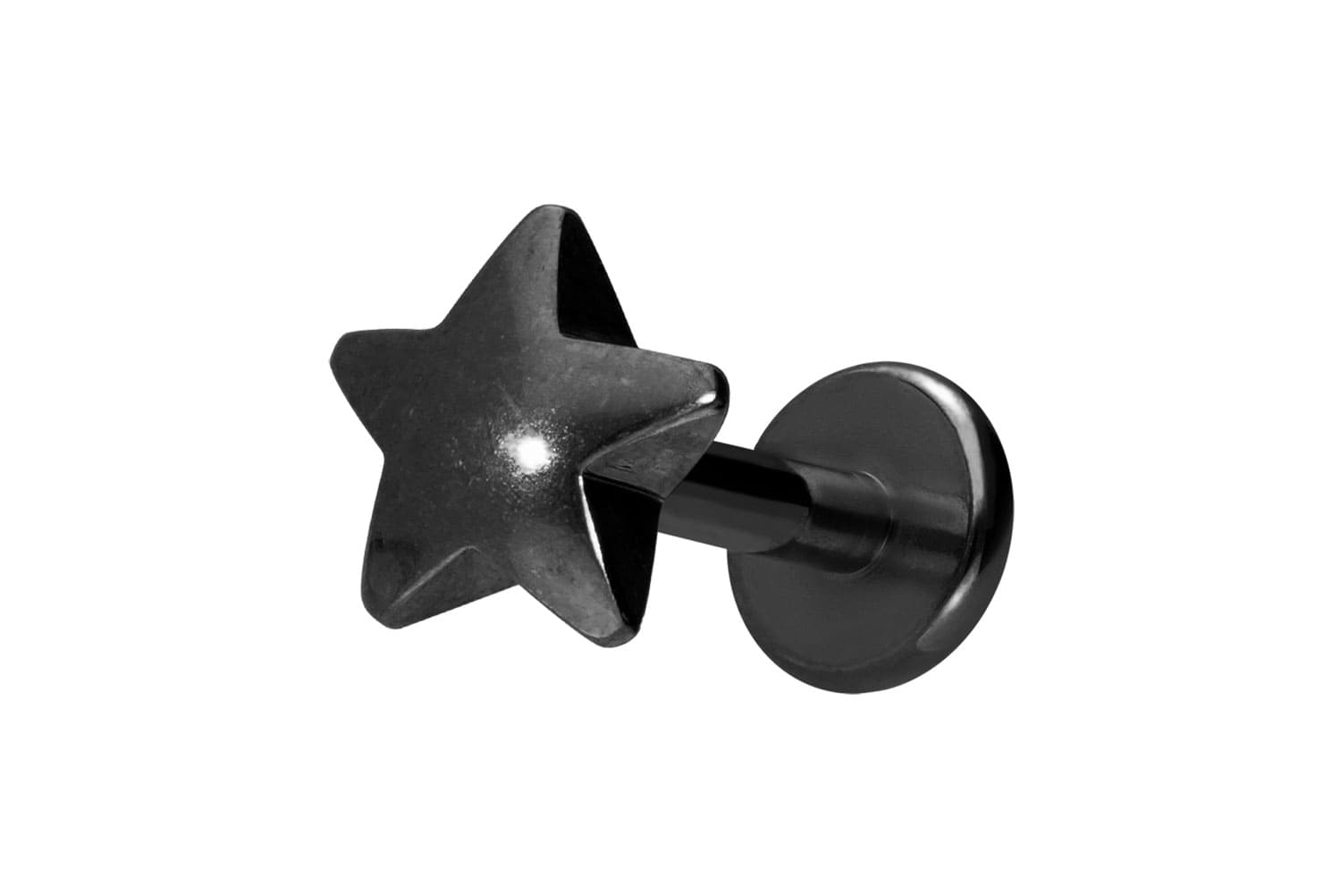 Titan Labret Piercing mit Innengewinde STERN
